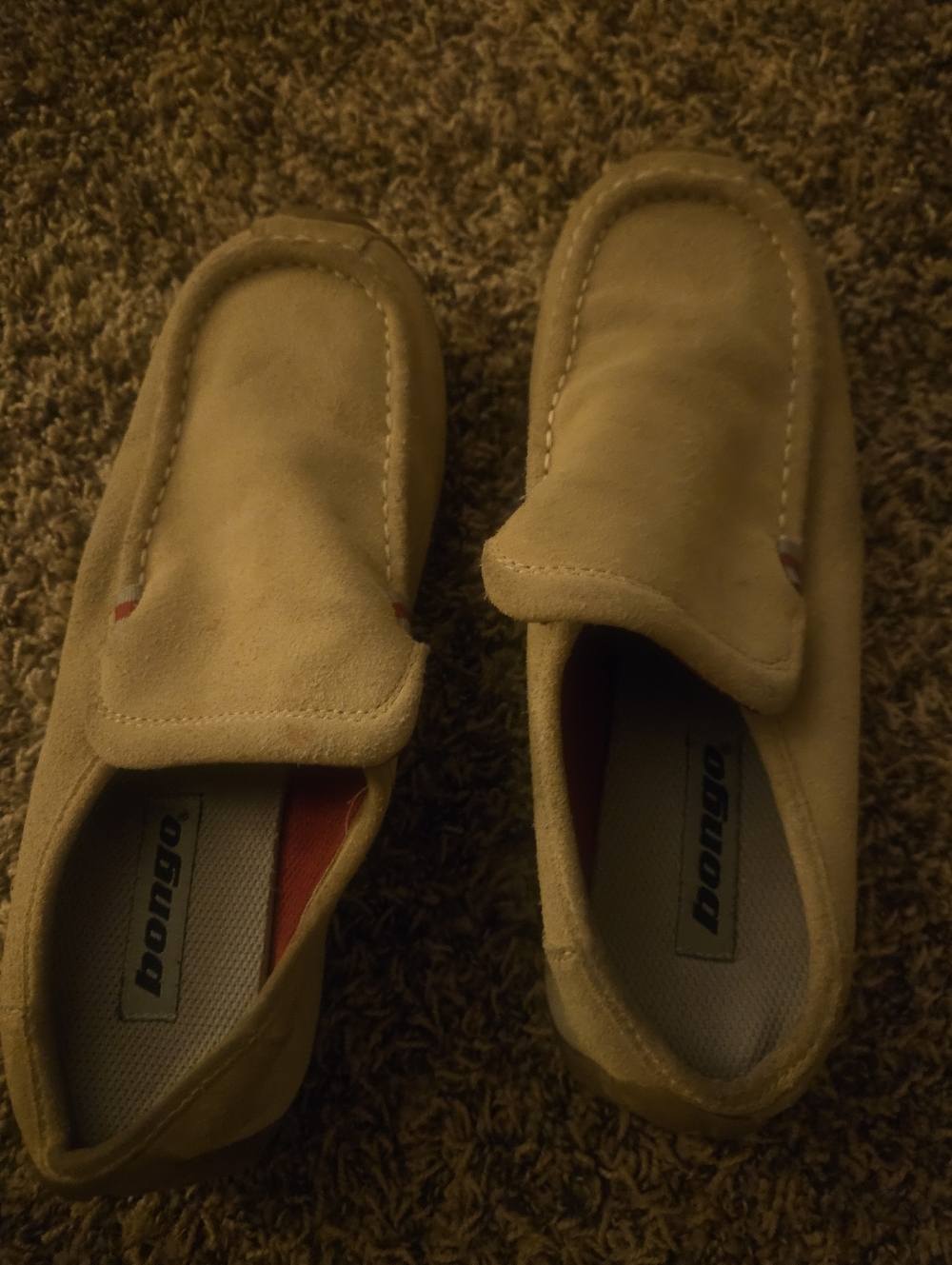 BONGO Chunky Camel Color Genuine Suede Slip-On Comfortable Moccasins - Picture 5 of 5